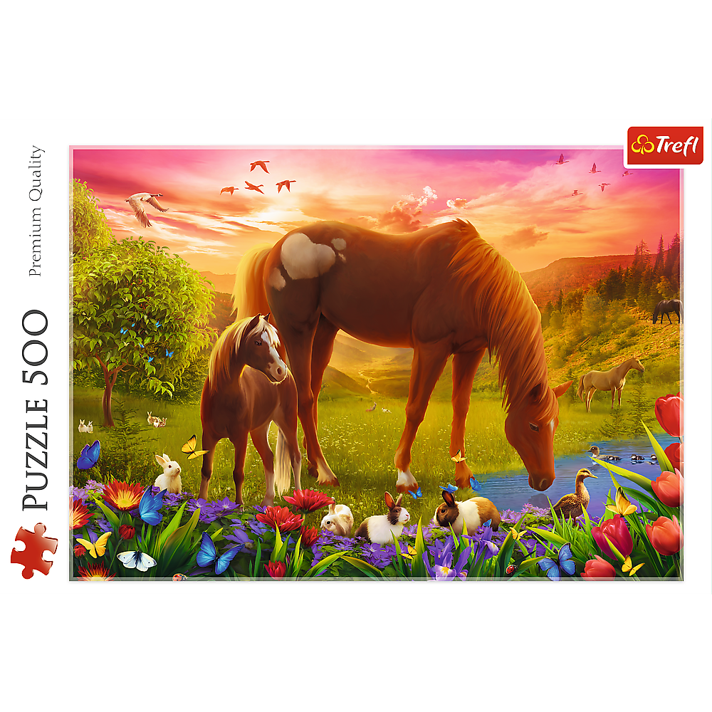 Puzzle Cavalos no Prado 500pcs Trefl 37451