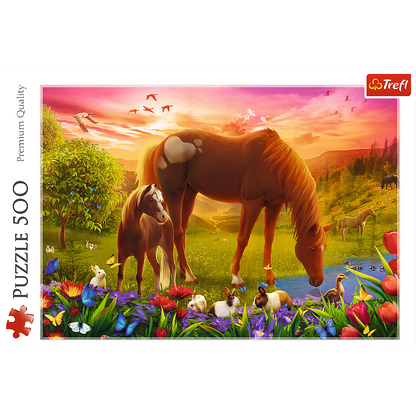 Puzzle Cavalos no Prado 500pcs Trefl 37451