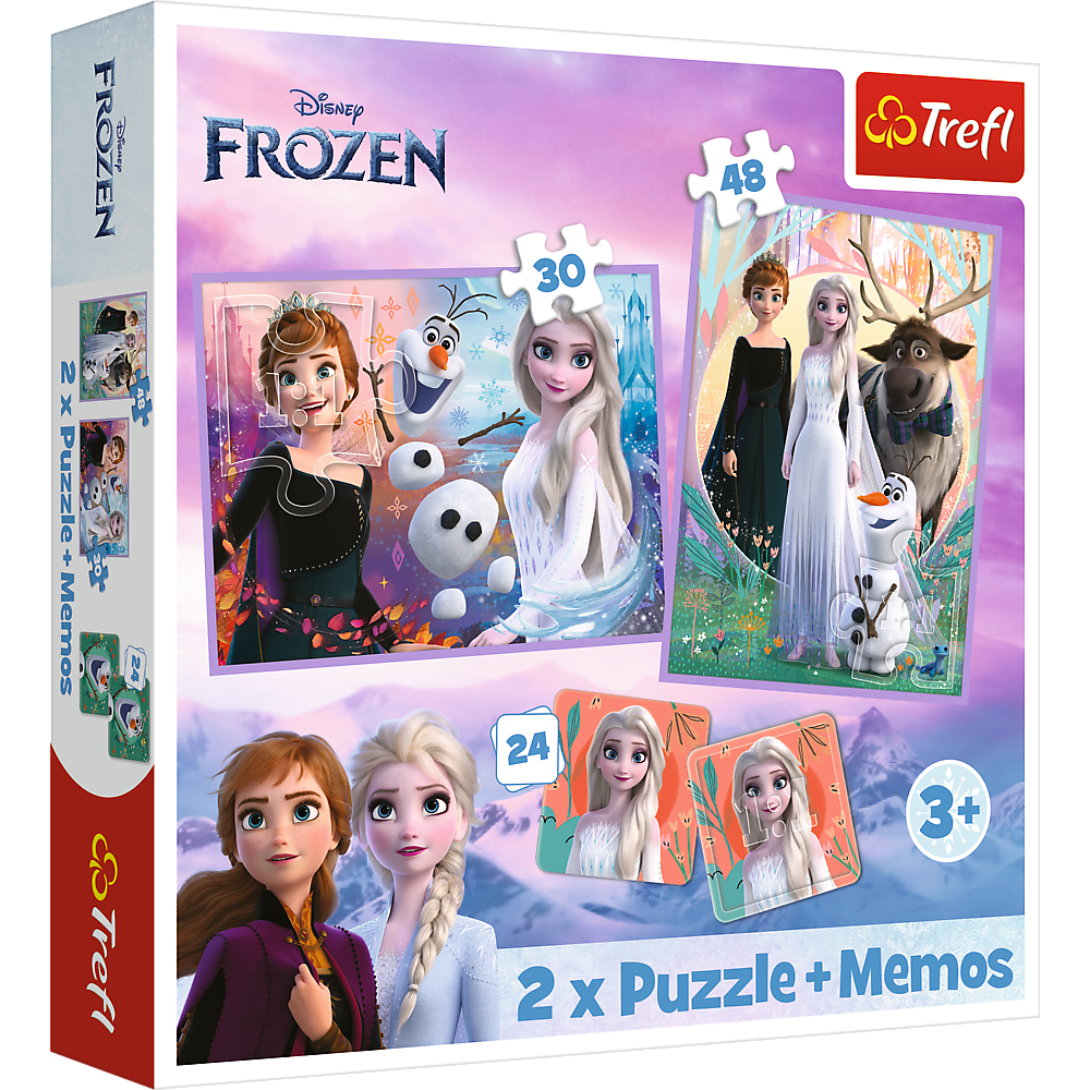 Puzzle 2 em 1 + Memo Frozen 2 Trefl 93335