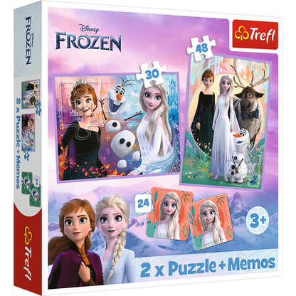 Puzzle 2 em 1 + Memo Frozen 2 Trefl 93335