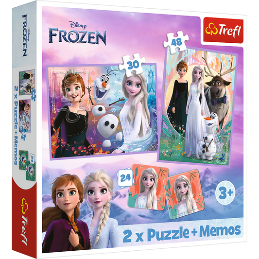 Puzzle 2 em 1 + Memo Frozen 2 Trefl 93335