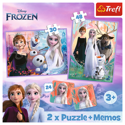 Puzzle 2 em 1 + Memo Frozen 2 Trefl 93335