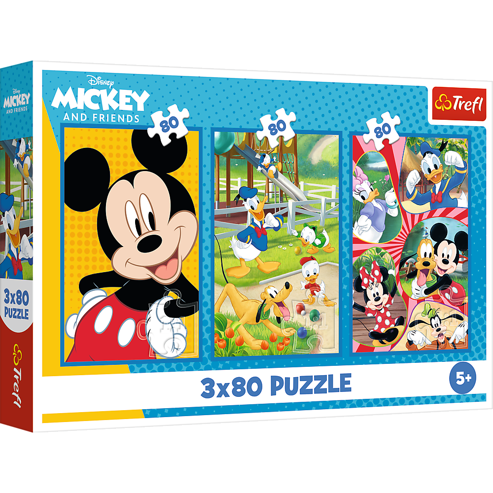 Puzzle Mickey Mouse Equipa 3x80pcs Trefl 34887