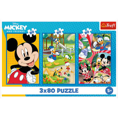 Puzzle Mickey Mouse Equipa 3x80pcs Trefl 34887