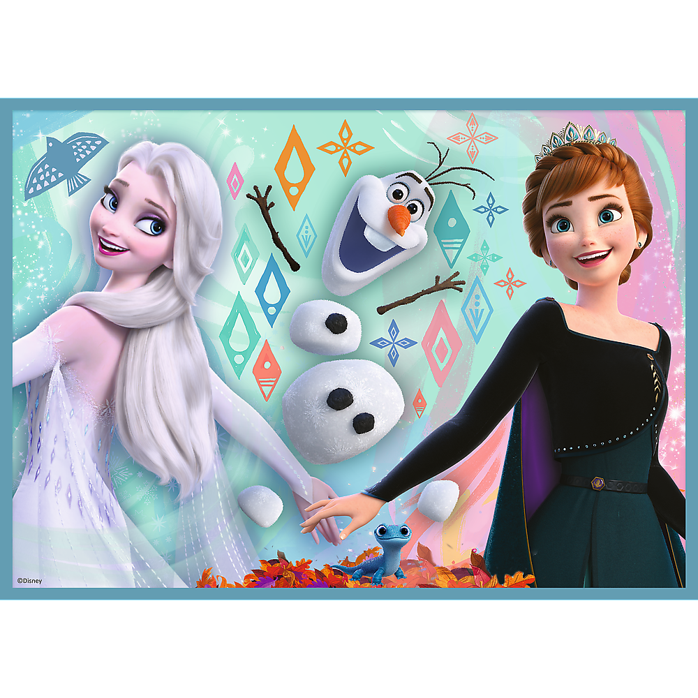 Puzzle Frozen Mundo Mágico 4in1 Trefl 34381