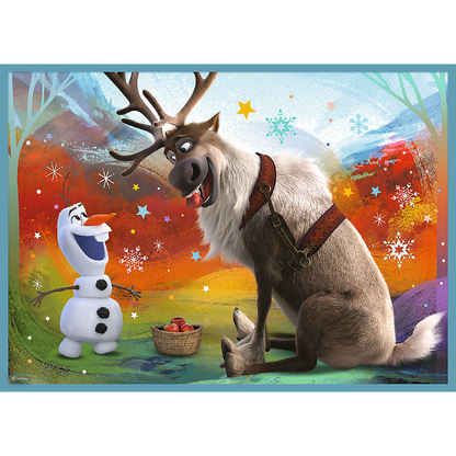 Puzzle Frozen Mundo Mágico 4in1 Trefl 34381