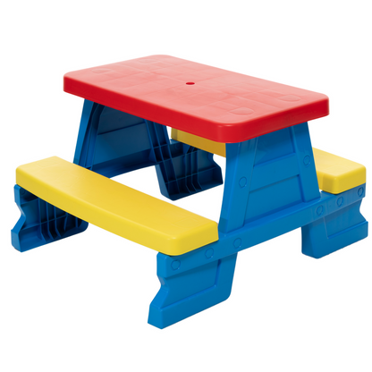 Conjunto Mesa e Bancos Jardim Criança Azul Dorex