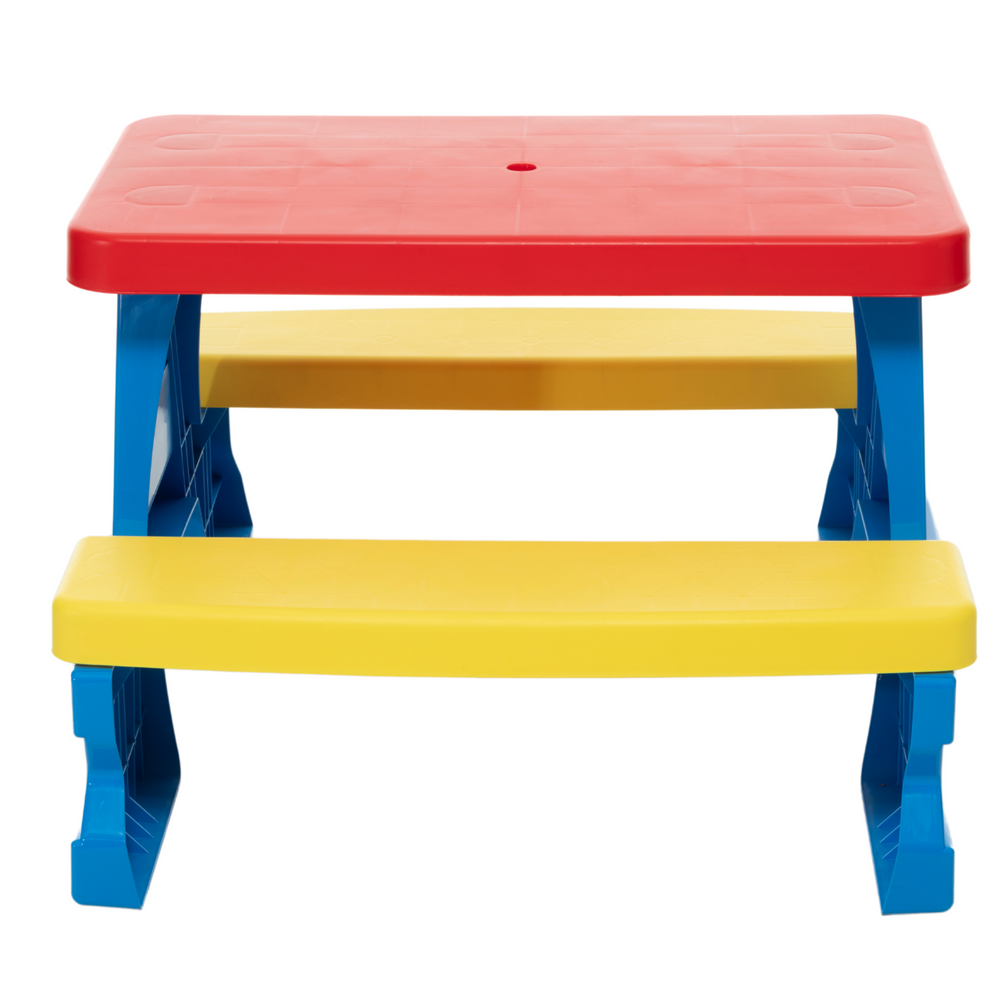 Conjunto Mesa e Bancos Jardim Criança Azul Dorex