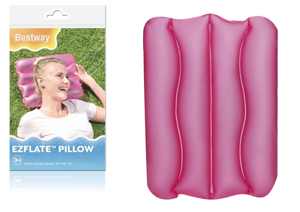Almofada Insuflável 38x25cm Rosa Bestway
