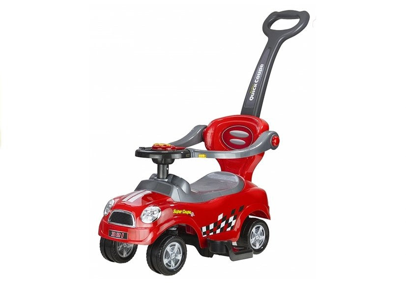 Carro coupe manual com pega parental vermelho