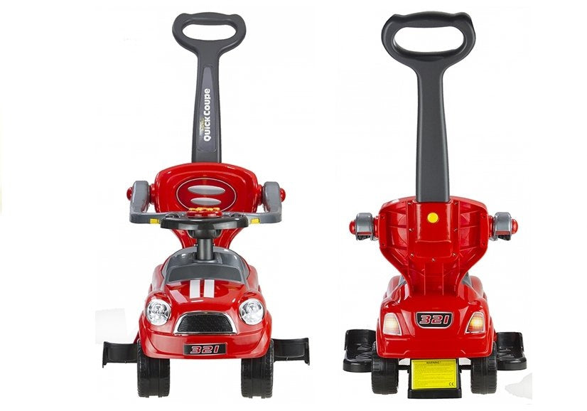 Carro coupe manual com pega parental vermelho