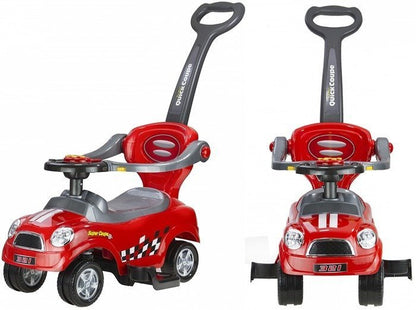 Carro coupe manual com pega parental vermelho