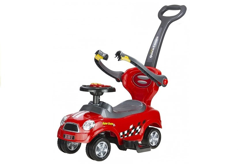 Carro coupe manual com pega parental vermelho