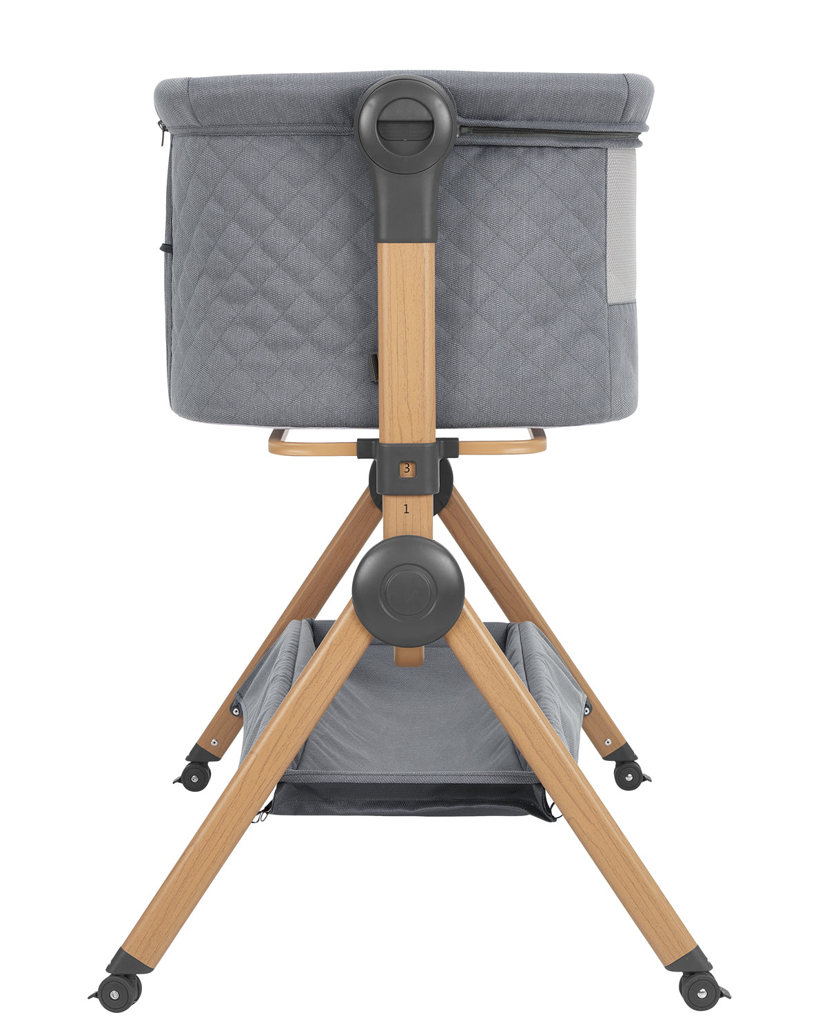 Berço co-sleeping + Cadeira de refeição 2 em 1 Sleat Me Cinza