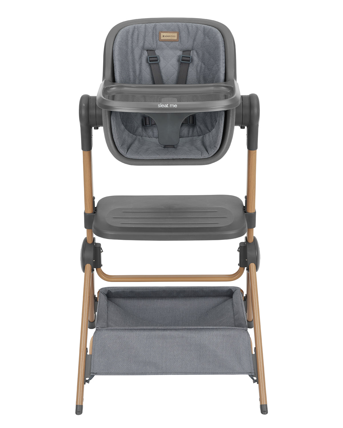 Berço co-sleeping + Cadeira de refeição 2 em 1 Sleat Me Cinza