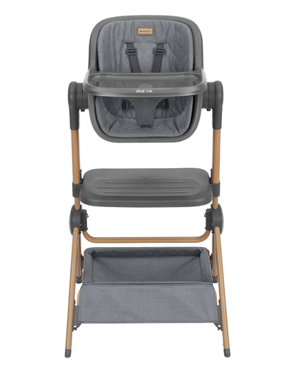Berço co-sleeping + Cadeira de refeição 2 em 1 Sleat Me Cinza