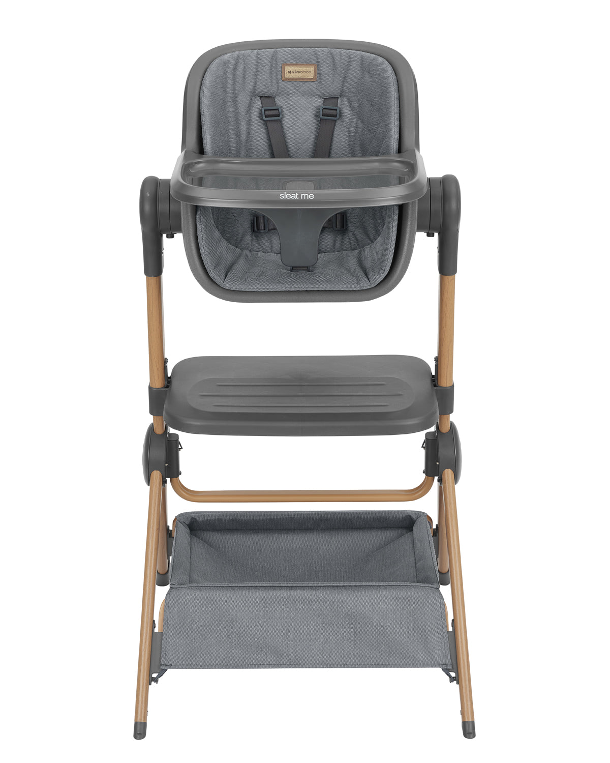 Berço co-sleeping + Cadeira de refeição 2 em 1 Sleat Me Cinza