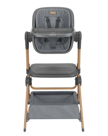 Berço co-sleeping + Cadeira de refeição 2 em 1 Sleat Me Cinza