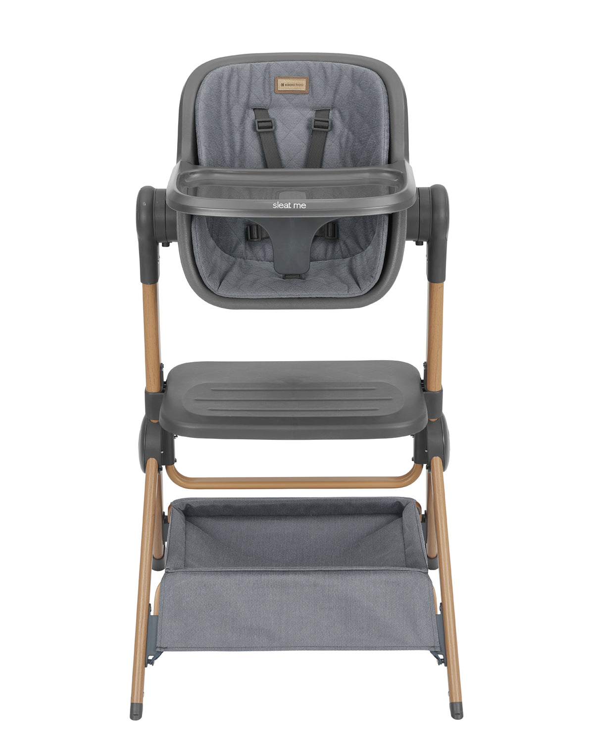 Berço co-sleeping + Cadeira de refeição 2 em 1 Sleat Me Cinza