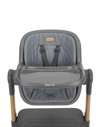Berço co-sleeping + Cadeira de refeição 2 em 1 Sleat Me Cinza