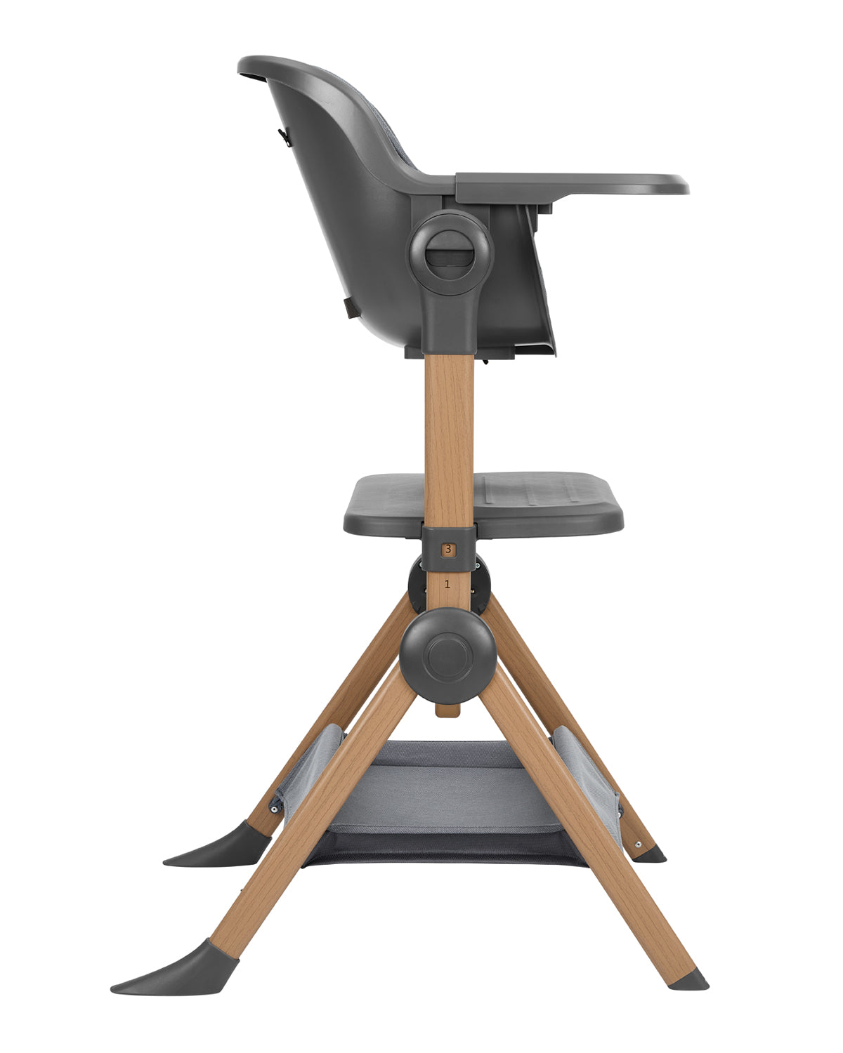 Berço co-sleeping + Cadeira de refeição 2 em 1 Sleat Me Cinza