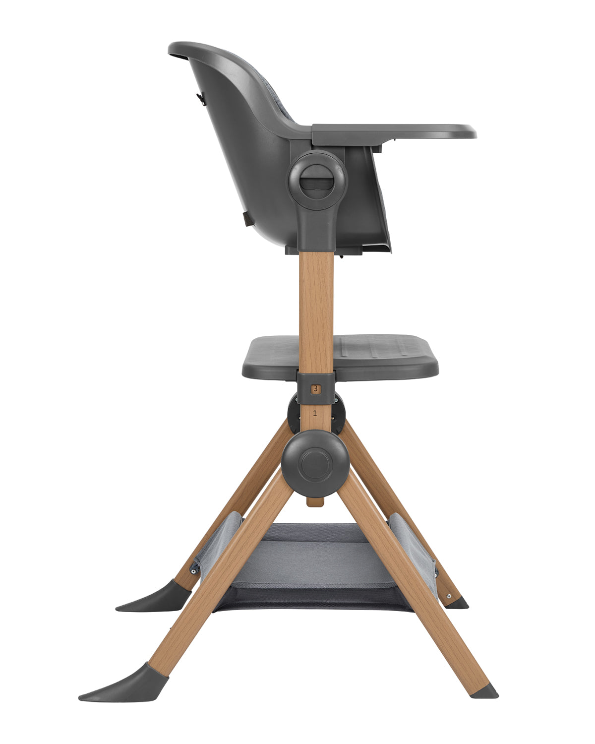 Berço co-sleeping + Cadeira de refeição 2 em 1 Sleat Me Cinza