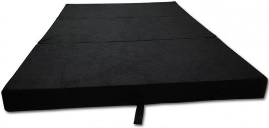 Colchão dobrável 80x200x10 cm preto