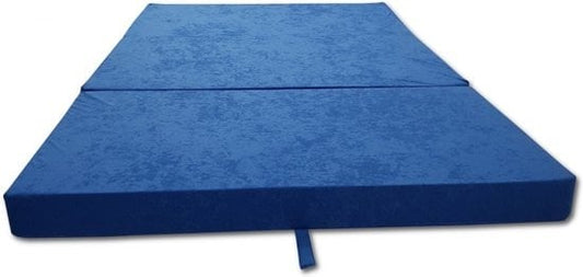 Colchão dobrável 80x200x10 cm azul