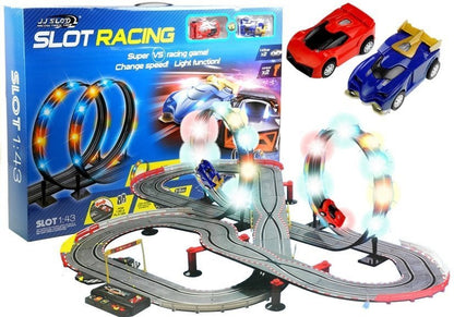 Pista corrida slot carros 2 carros com loop e luz