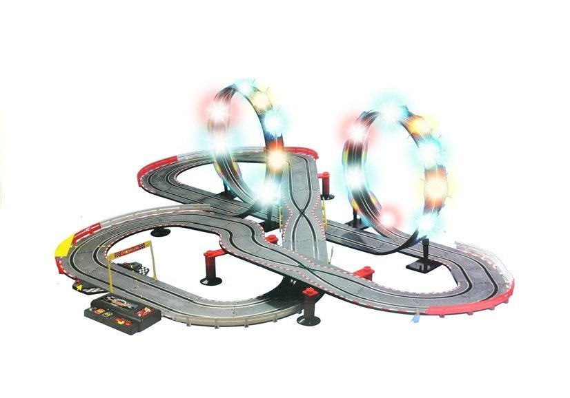 Pista corrida slot carros 2 carros com loop e luz