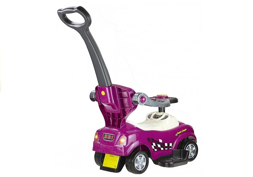 Carro coupe manual com pega parental roxo