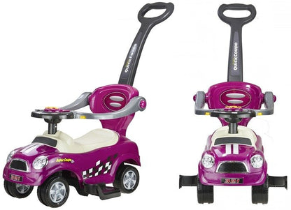 Carro coupe manual com pega parental roxo