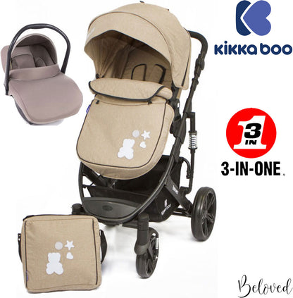 Kika Boo - Beloved 3 en 1 Beige (chassis preto)