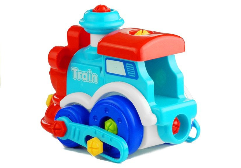 Comboio desmontável com ferramentas e figuras