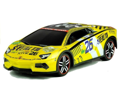 Carro desportivo telecomandado amarelo R/C
