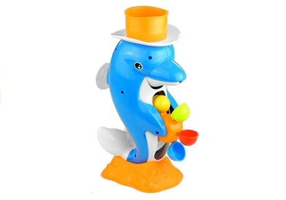 Brinquedo golfinho com água para banho