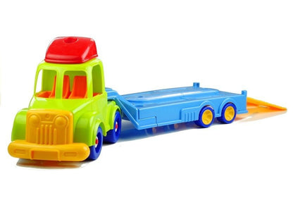 Conjunto de veículos desmontáveis polícia, camião de bombeiros e camião de transporte