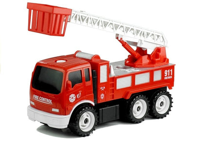 Camião de bombeiros desmontável com rampa e ferramentas