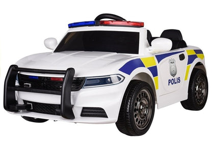 Carro polícia elétrico infantil branco