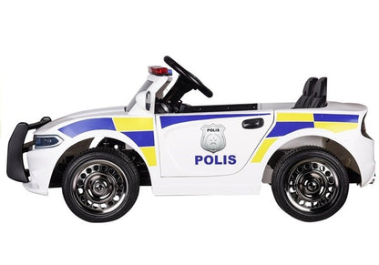 Carro polícia elétrico infantil branco
