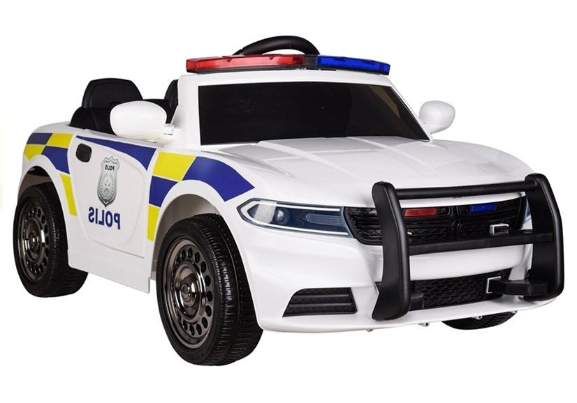 Carro polícia elétrico infantil branco