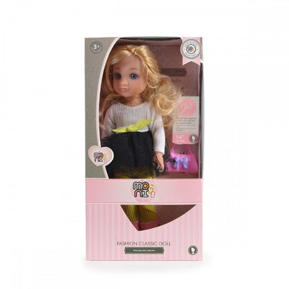 Boneca Moni Little Doll White Black 36 cm