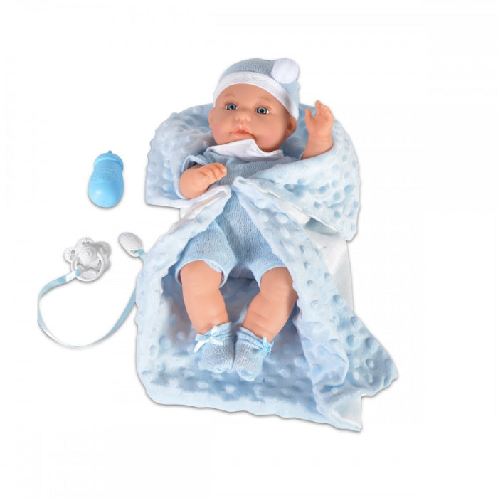 Boneca Moni Little Doll White Blue com acessórios 36 cm