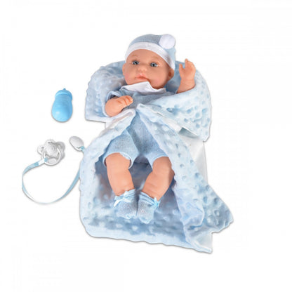 Boneca Moni Little Doll White Blue com acessórios 36 cm