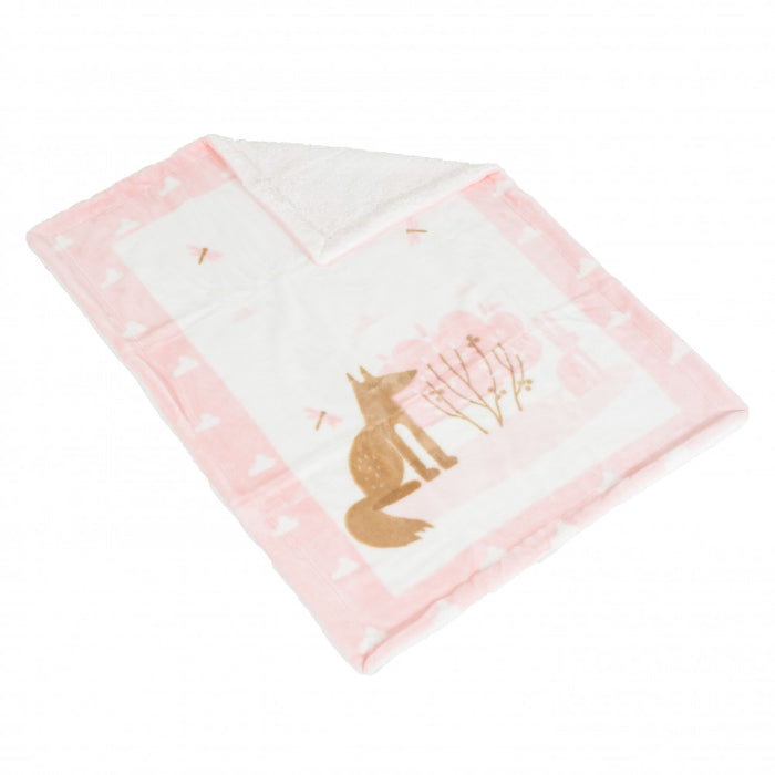 Cobertor para bebé Moni Little friends Pink (80x110cm)
