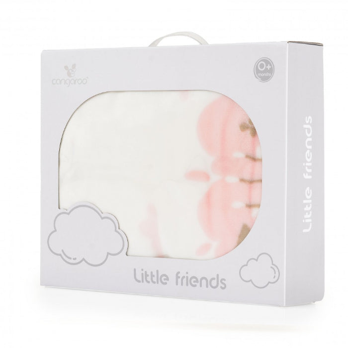 Cobertor para bebé Moni Little friends Pink (80x110cm)