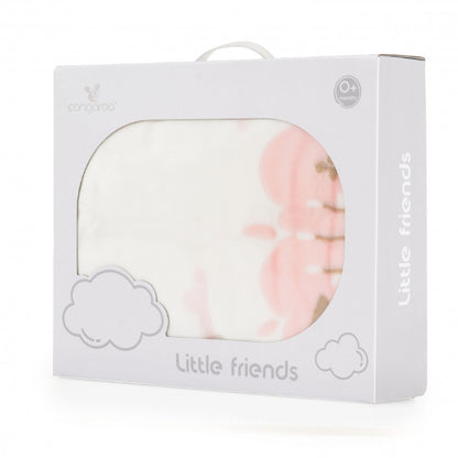 Cobertor para bebé Moni Little friends Pink (80x110cm)