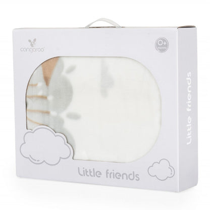Cobertor para bebé Moni Little friends Grey (80x110cm)