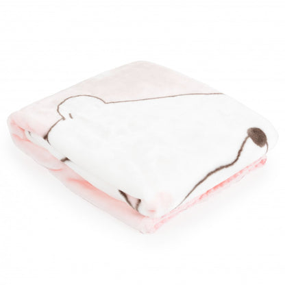 Cobertor para bebé Moni Softy Sweet hugs Pink (80x110cm)