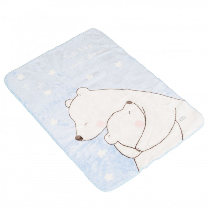 Cobertor para bebé Moni Softy Sweet hugs Blue (80x110cm)